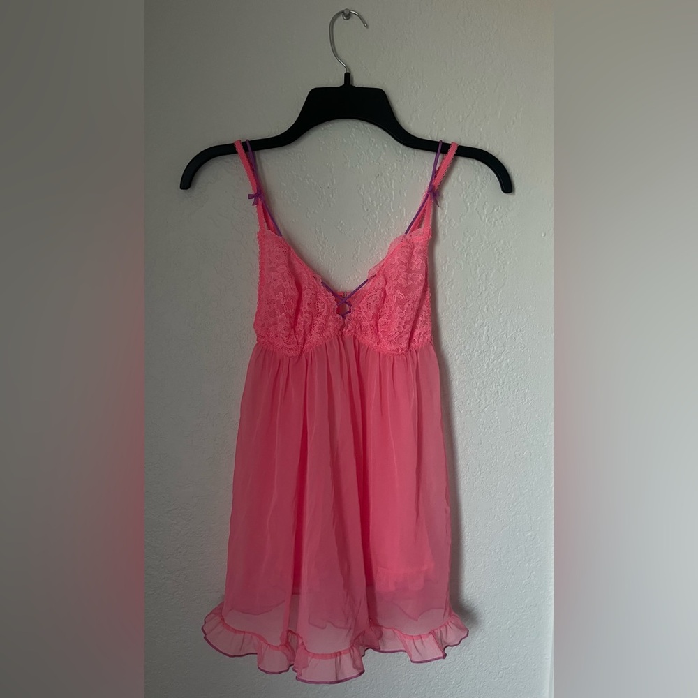 Victoria’s Secret babydoll sexy little things pink babydoll dress slip dress